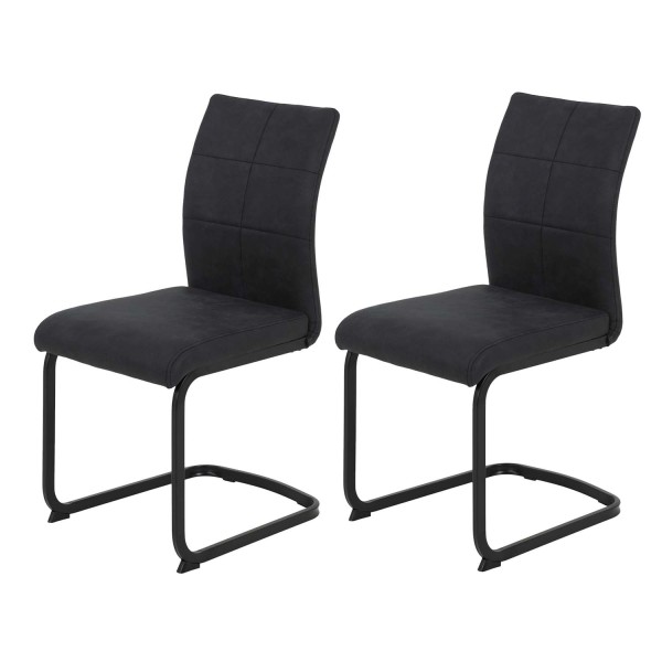 2er Set Schwingstuhl Pia - Vintage Anthrazit