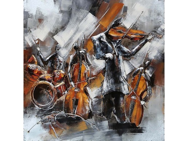 3D-Metallbild - Motiv: Jazz - 100 x 100cm