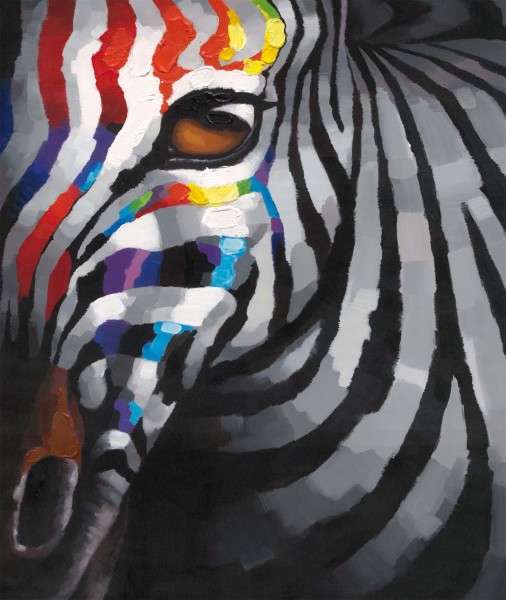 Leinwandbild Zebra - ca. 118 x 140cm
