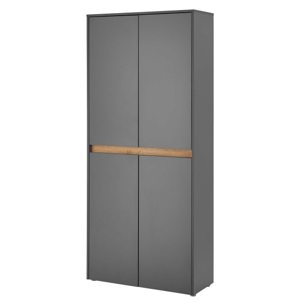 Großer Schuhschrank City - Anthrazit / Wotan Eiche