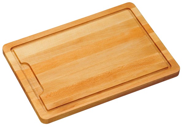 Schneidebrett / Tranchierbrett mit Saftrille, Buche - 40 x 28cm