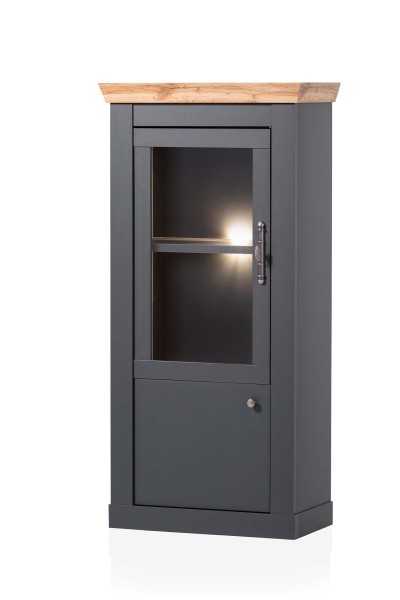 Vitrine Catania - Anthrazit Wotan Eiche