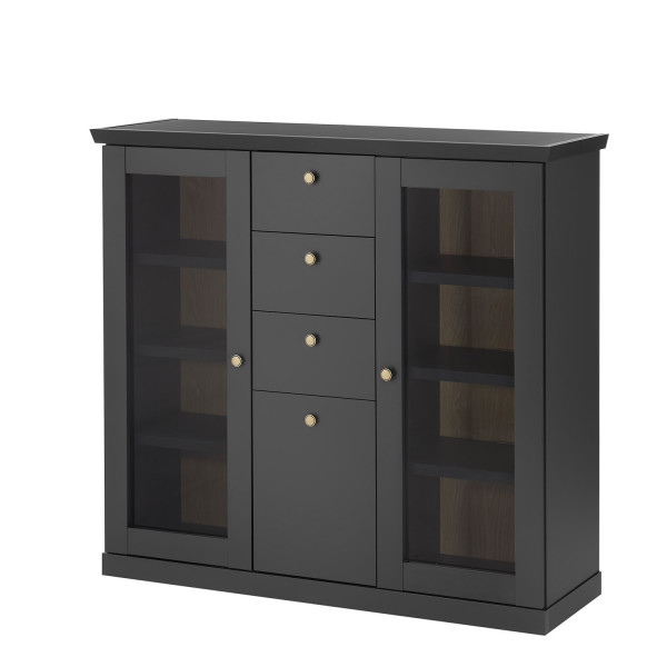 Highboard Lincoln - Schwarz matt