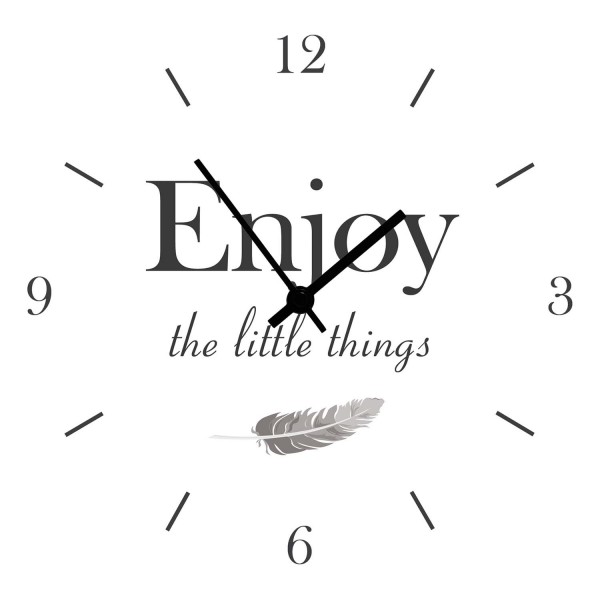Glasuhr Enjoy the little things - ca. 30 x 30cm