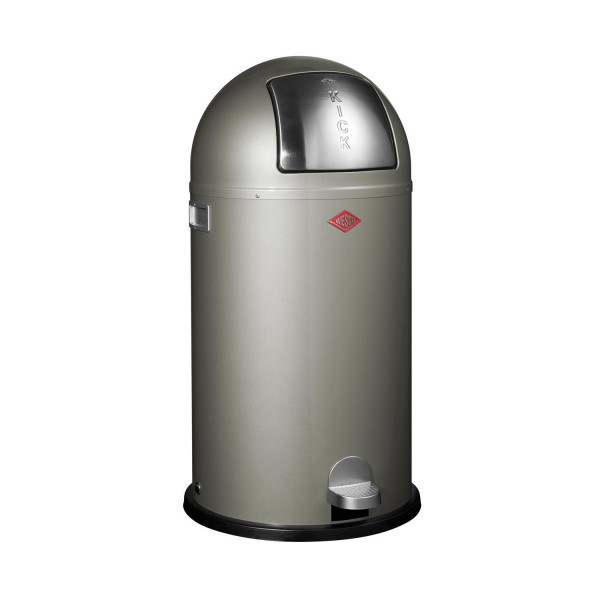 Wesco Mülleimer Kickboy 40 Liter - Neusilber