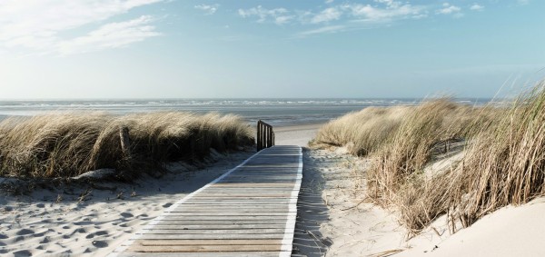 Leinwandbild - Motiv: Steg zum Strand - 33 x 70cm