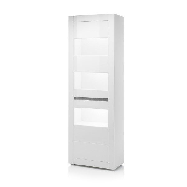 Vitrine Carat - Weiß Hochglanz - 2-türig