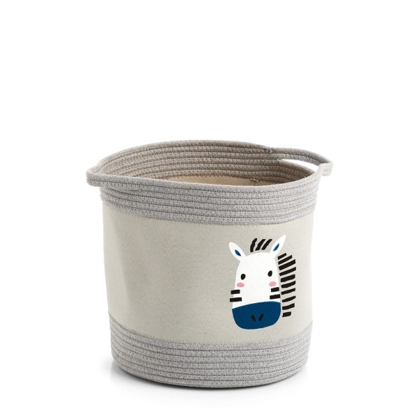 Aufbewahrungskorb Zebra - Grau - Ø 30cm