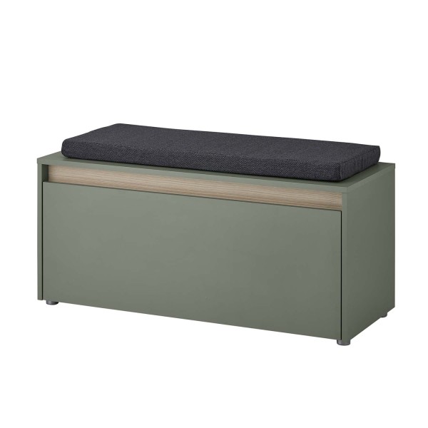 Garderobenbank mit Kissen City - Grün Aloe / Barista Oak