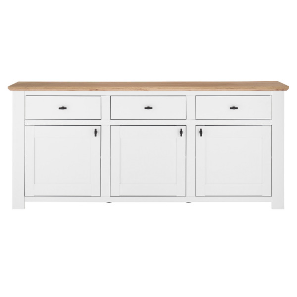 Sideboard Bristol - Pinie Weiß / Eiche Wotan