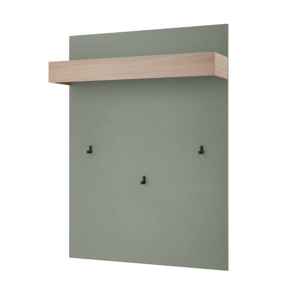 Wandgarderobe City - Grün Aloe / Barista Oak