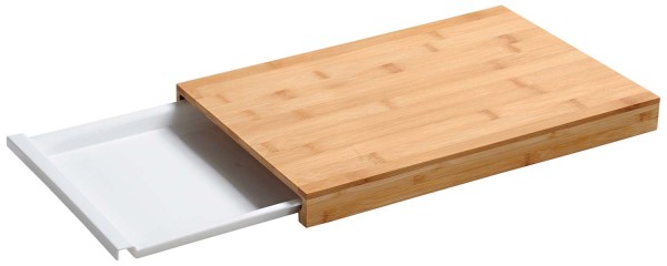 Schneidebrett, seitliche Auffangschale - Bambus