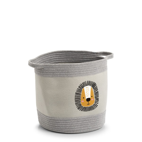 Aufbewahrungskorb Löwe - Grau - Ø 30cm