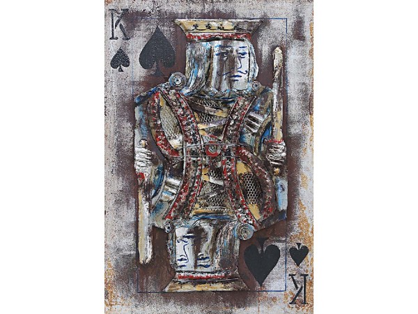3D-Metallbild - Motiv: King of spades - 80 x 60cm