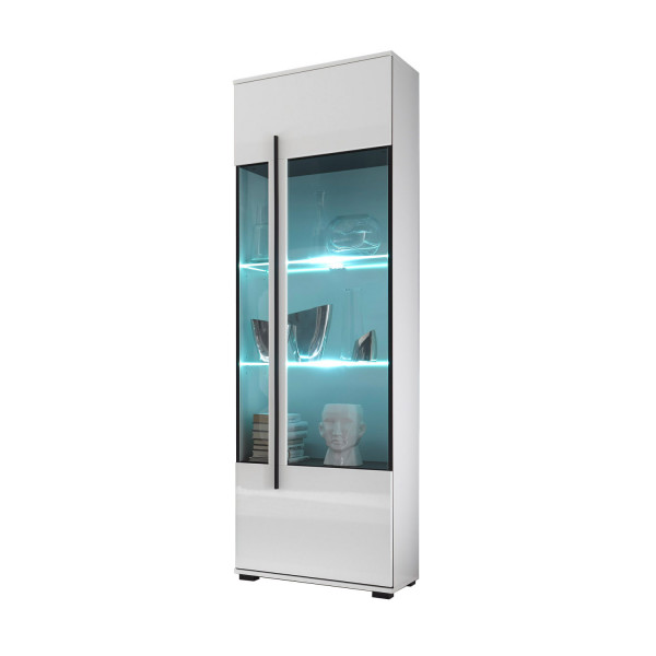 Vitrine Cantara - Weiß Hochglanz