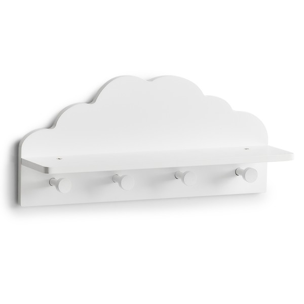Kinder-Wandgarderobe - Wolke - Weiß