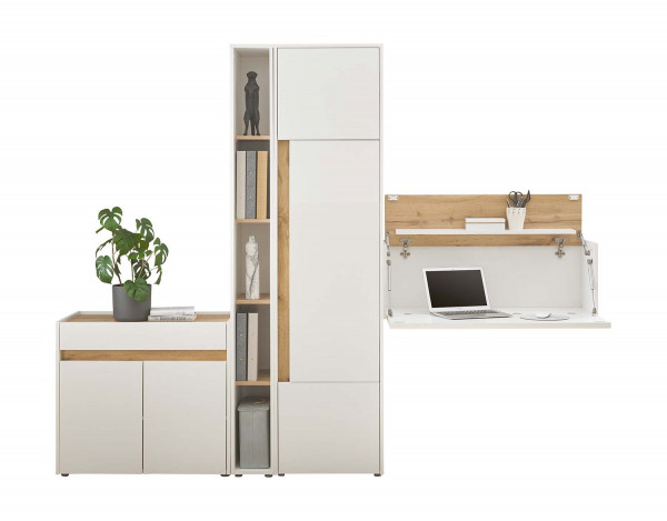 Homeofficeset II City - Weiß Wotan Eiche
