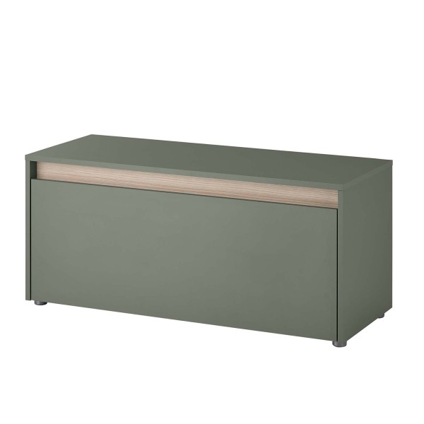 Garderobenbank City - Grün Aloe / Barista Oak
