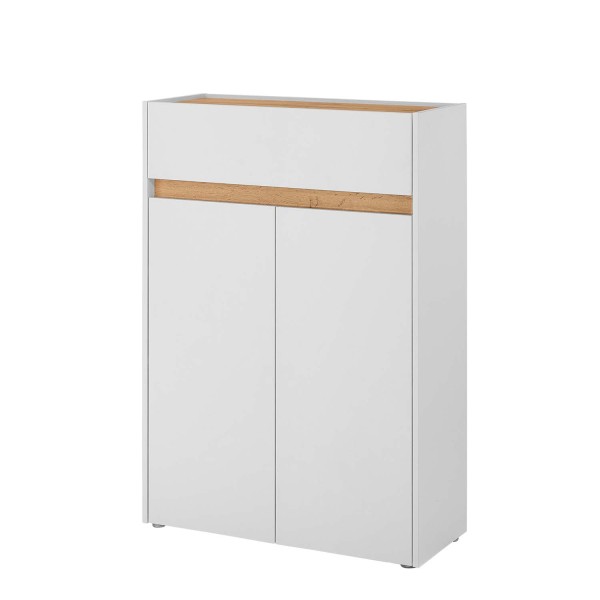 Schuhschrank City - Weiß / Wotan Eiche
