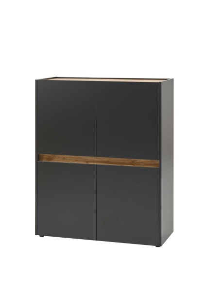 Highboard City - Anthrazit Wotan Eiche