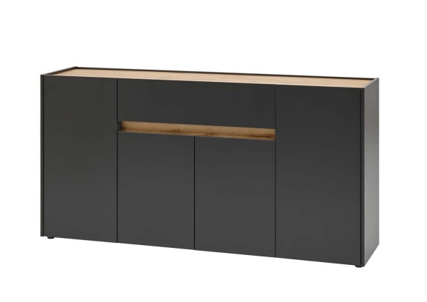 Sideboard City - Anthrazit Wotan Eiche