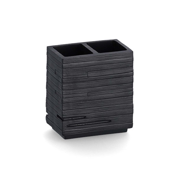 Zahnbürstenhalter, Schiefer-Optik - Schwarz