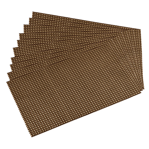 10 Platzsets aus Kunststoff, messingfarben - 43 x 29 cm