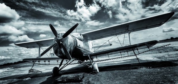 Leinwandbild - Motiv: Flugzeug - 33 x 70cm