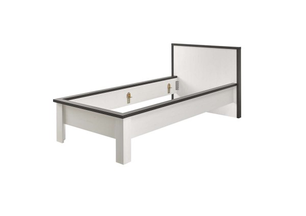 Bett Sherwood 90x200cm - Pinie Weiß