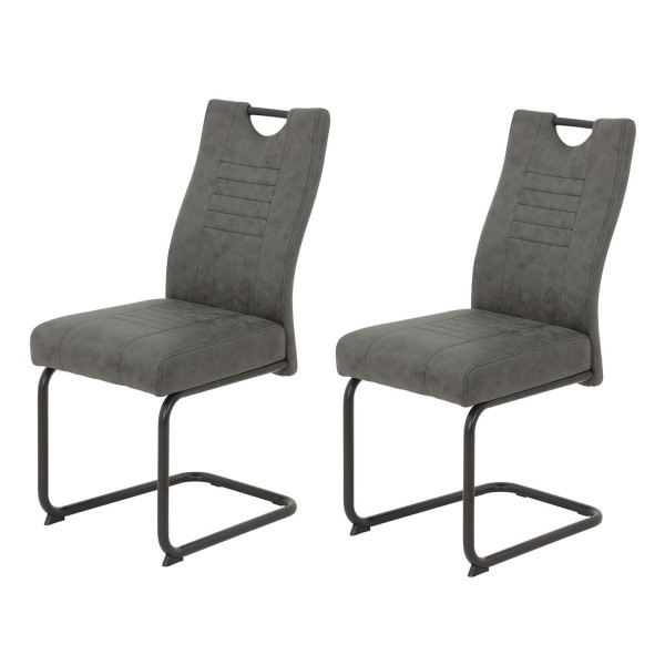 2er Set Schwingstuhl Jupiter - Vintage Anthrazit