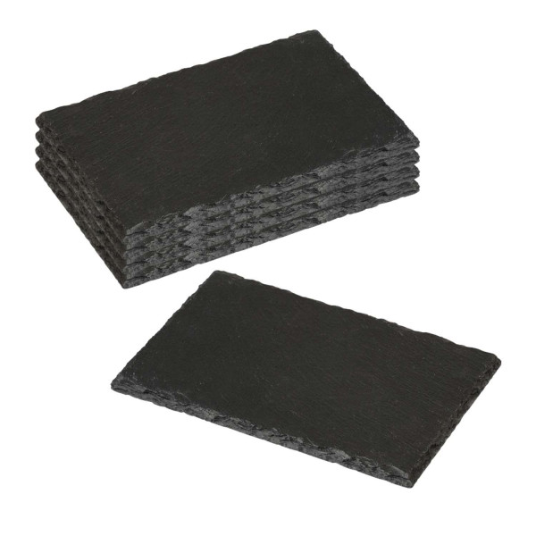 5 Stück Buffetplatte aus Schiefer - 22 x 14 cm