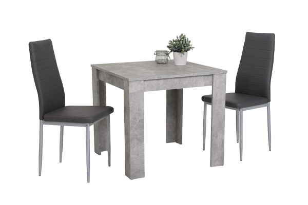 3-teilige Essgruppe Duo - Betonoptik