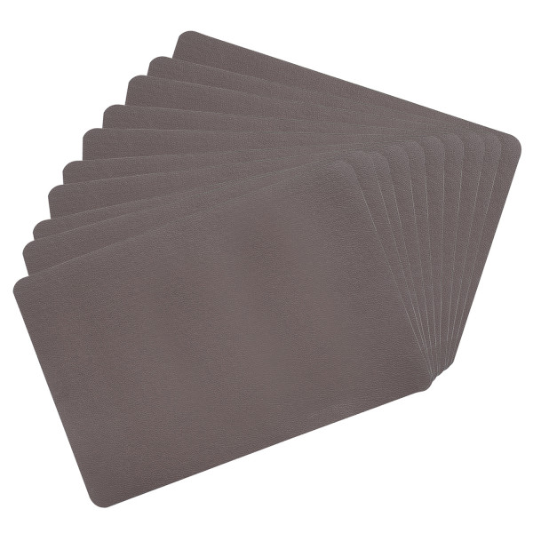 10 Platzsets Kunstleder - Braun - 43 x 29 cm