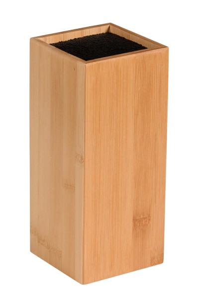 Messerblock mit Kunststoffborsten - Bambus - 10 x 10cm