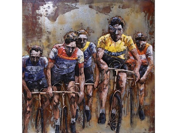 3D-Metallbild - Motiv: Radsport - 100 x 100cm