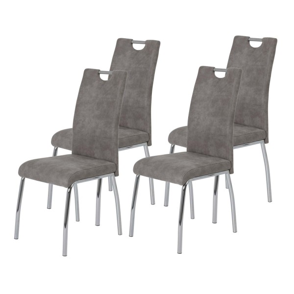 4er Set Vierfußstuhl Susi II - Vintage Grau