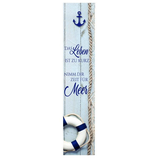 Leinwandbild - Motiv: Maritim mit Spruch - 120 x 25cm