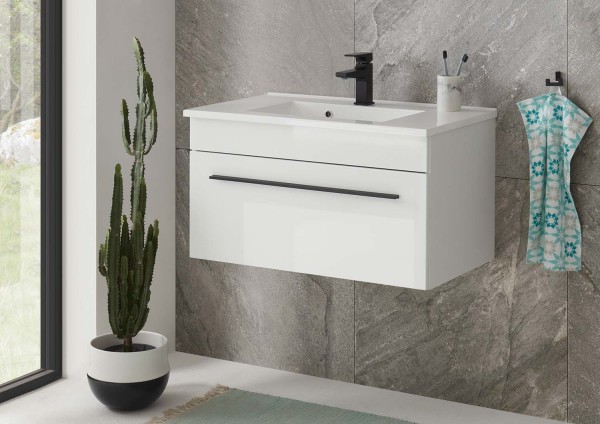 Cantara Waschtisch inkl. Waschbecken 80cm - Weiß