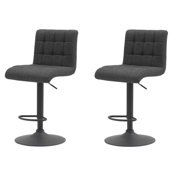 2er Set Barhocker Erika - Anthrazit