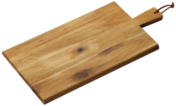 Schneide- & Servierbrett mit Tragegriff - Akazienholz - 45 x 22cm