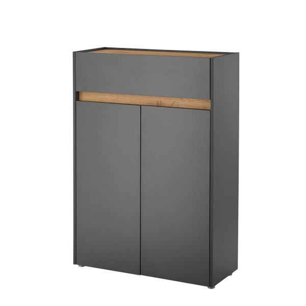 Schuhschrank City - Anthrazit / Wotan Eiche