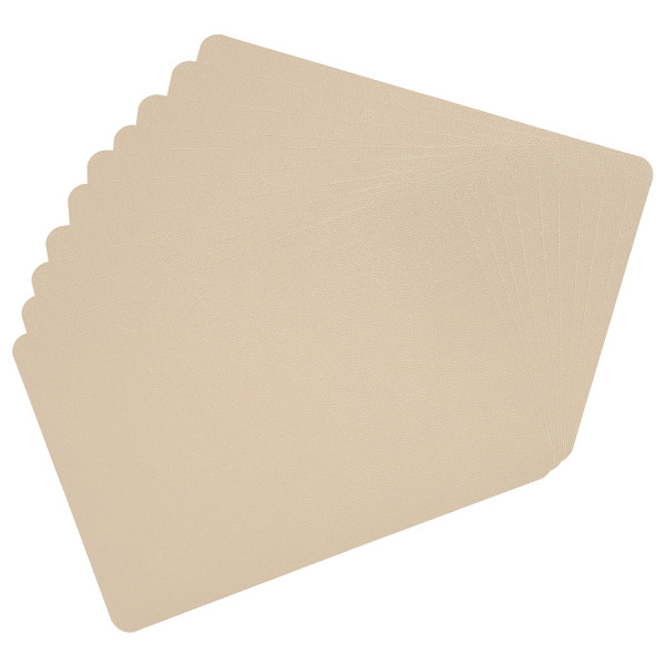 10 Platzsets Kunstleder - Beige - 43 x 29 cm