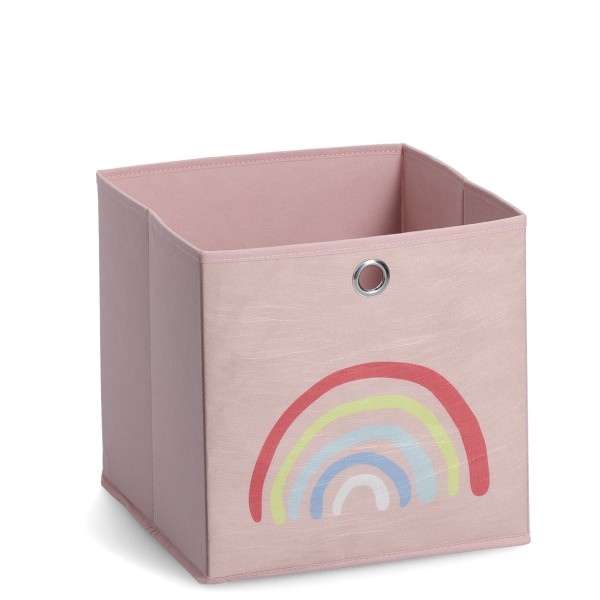 Aufbewahrungsbox Rainbow, Vlies - Rosé