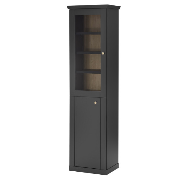 Vitrine Lincoln - Schwarz matt - 2-türig