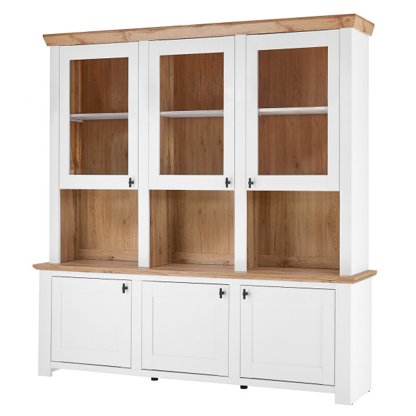 Buffetschrank Bristol - Pinie Weiß / Eiche Wotan
