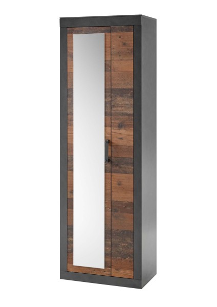 Garderobenschrank mit Spiegel Brooklyn - Oldwood