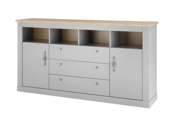 Großes Sideboard Chambord - Light Gray Artisan Oak Landhaus