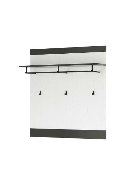 Wandgarderobe Sherwood - Pinie Weiß Landhaus