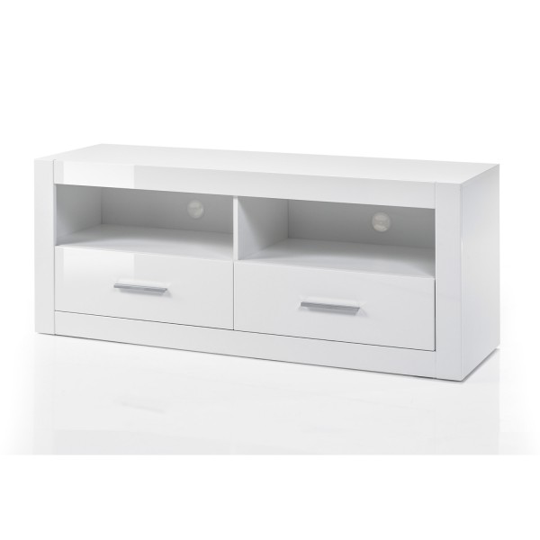 Kleines Lowboard Bianco - Weiß Hochglanz