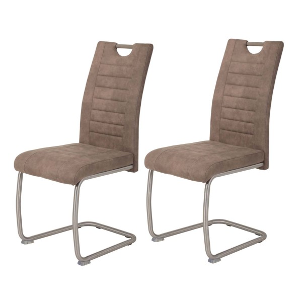 2er Set Schwingstuhl Ulla - Vintage Schlamm
